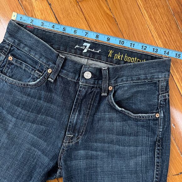7 For All Mankind 'A' Pkt Pocket Bootcut Denim Jeans Size 29 - Picture 9 of 12